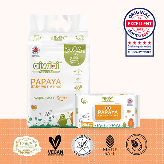 Fresh Organic Care Papaya Wipes