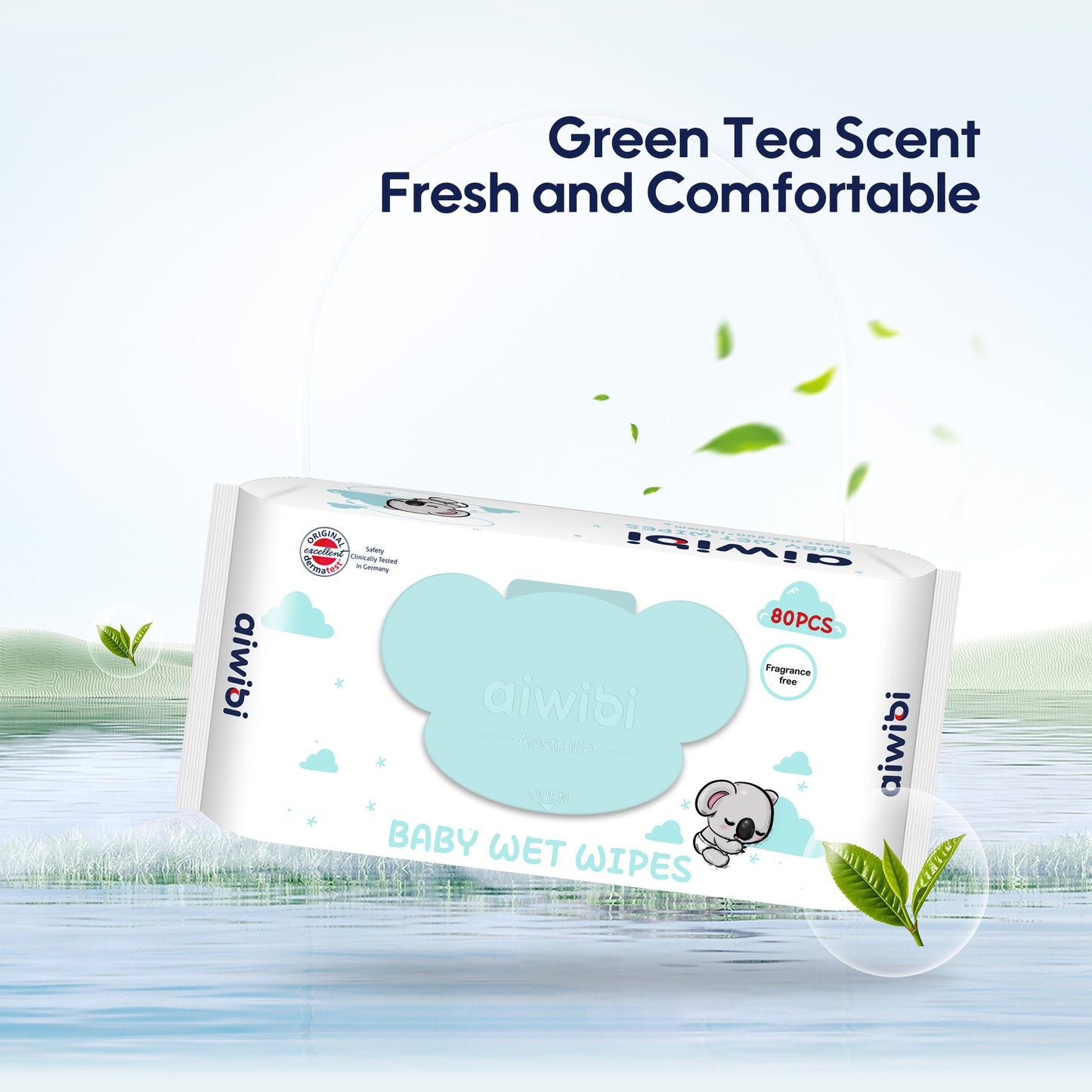 Gentle Soft Sensitive Care Fragrance free Koala Wipes