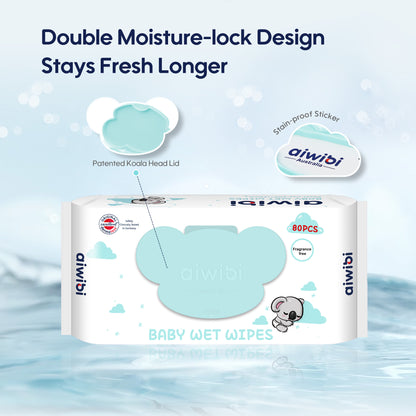 Gentle Soft Sensitive Care Fragrance free Koala Wipes