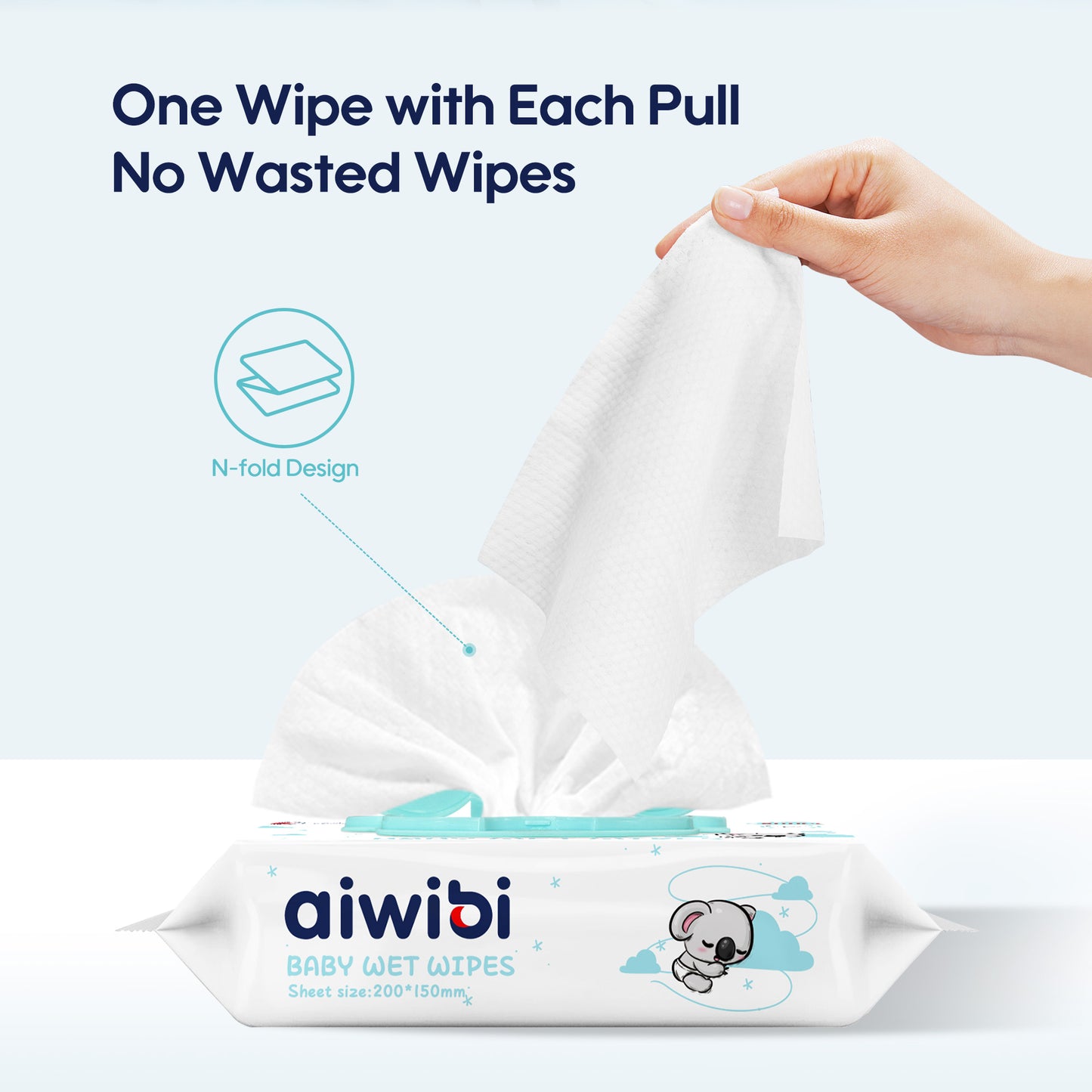 Gentle Soft Sensitive Care Fragrance free Koala Wipes