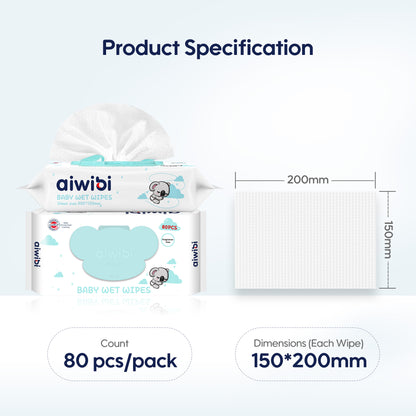 Gentle Soft Sensitive Care Fragrance free Koala Wipes