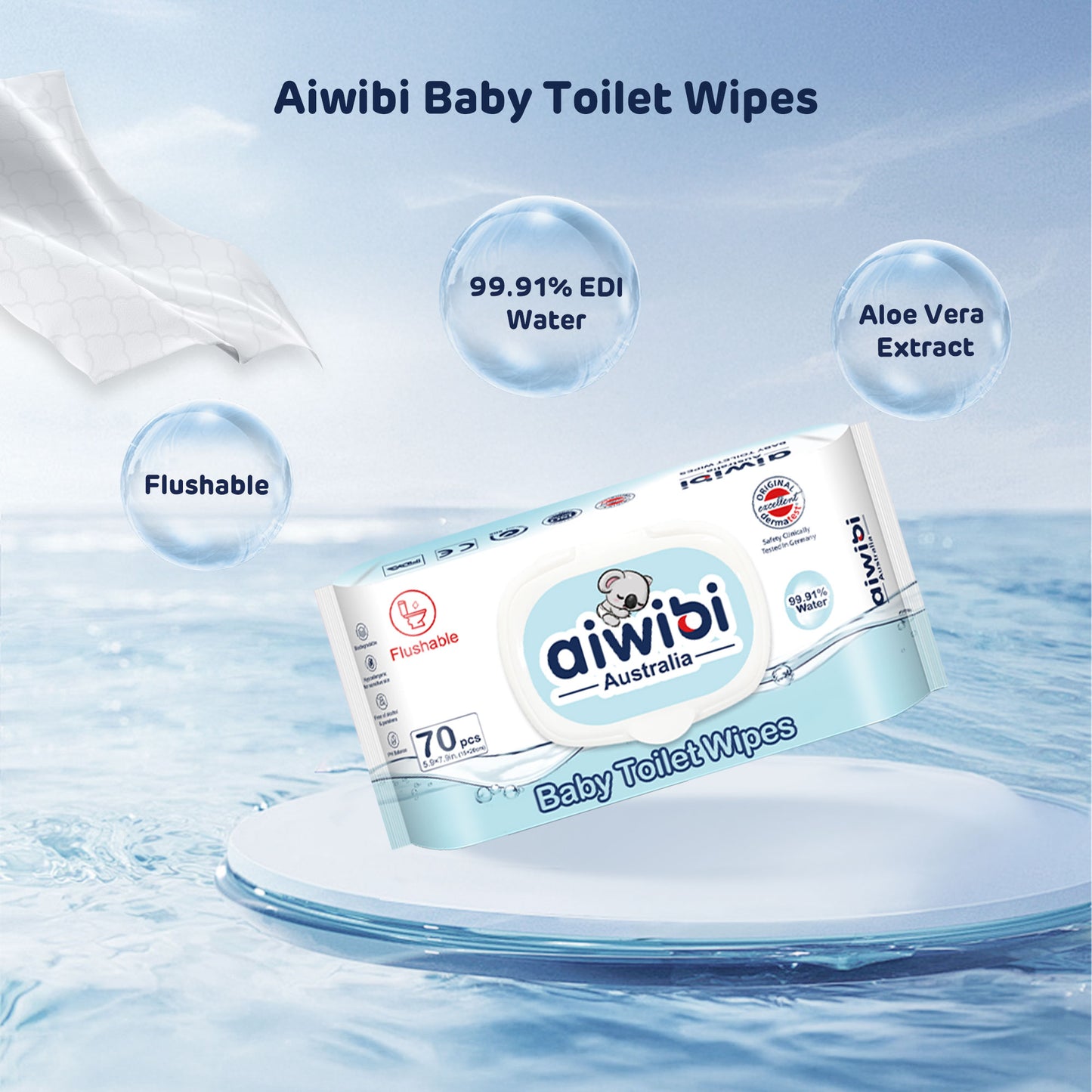 100% Biodegradable Toilet Wipes