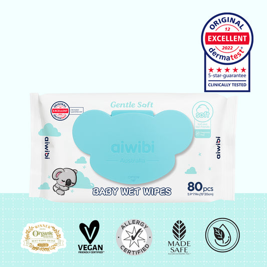 Gentle Soft Sensitive Care Fragrance free Koala Wipes