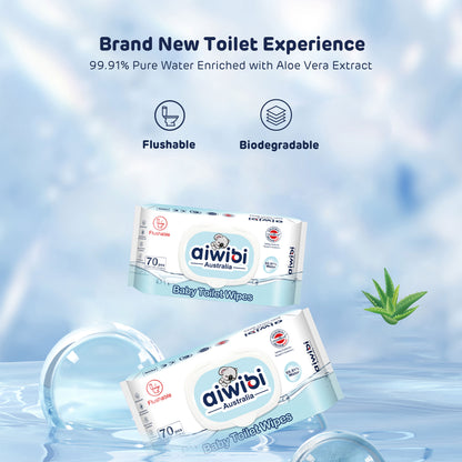 100% Biodegradable Toilet Wipes