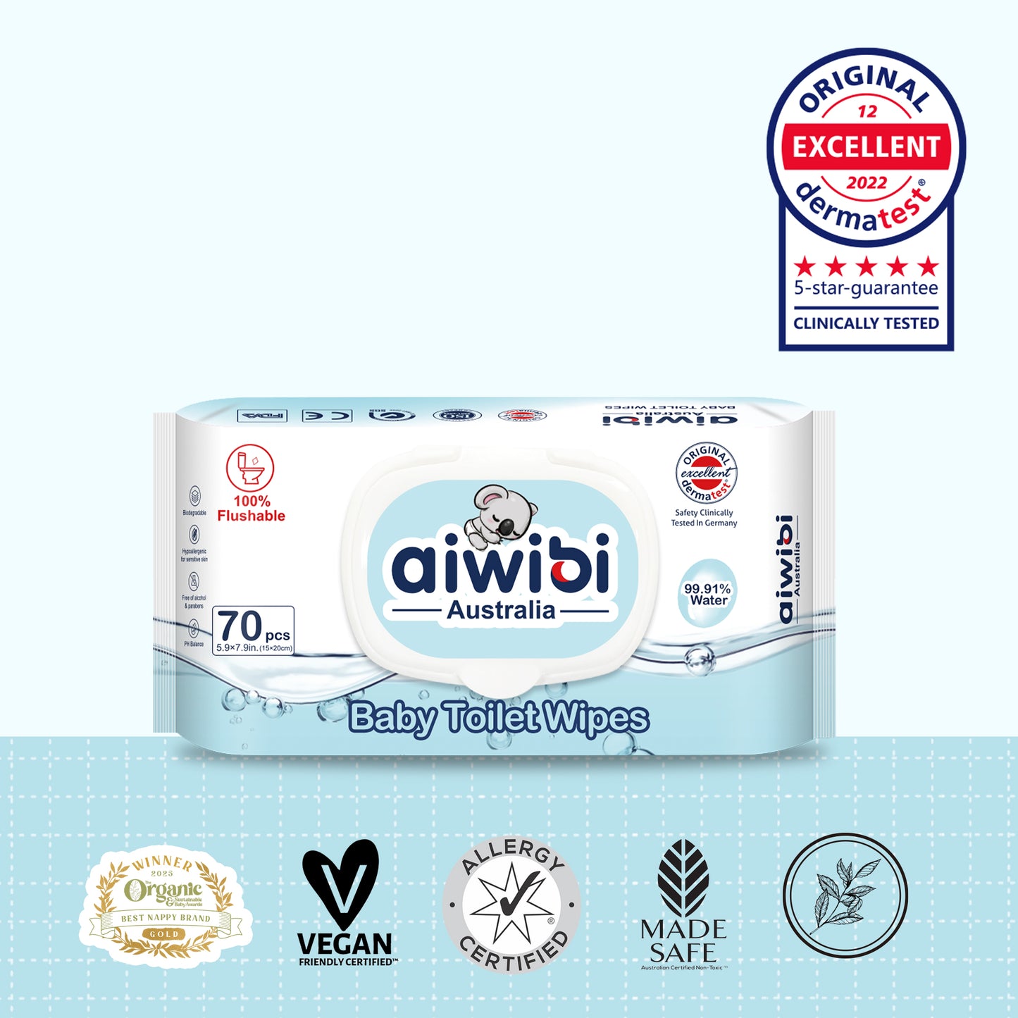 100% Biodegradable Toilet Wipes