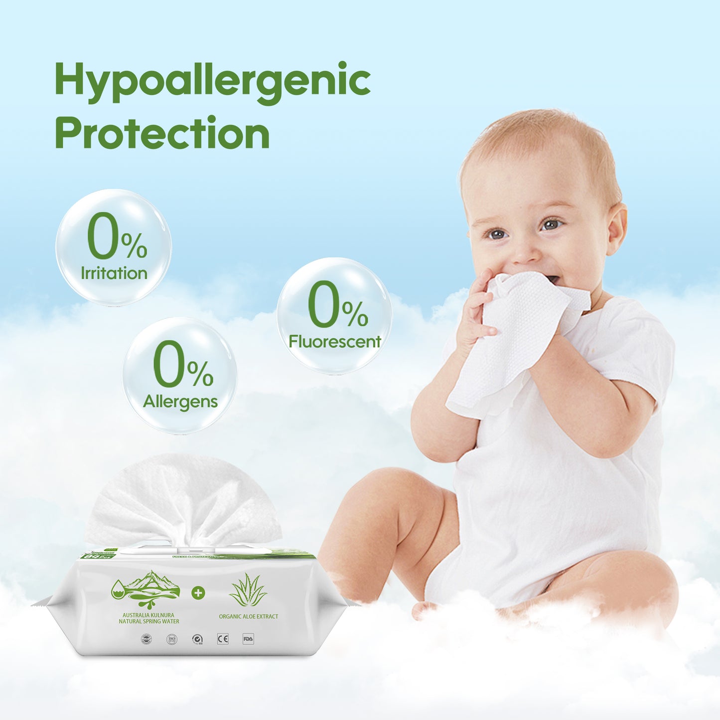 Fresh Organic Care Aloe Wipes