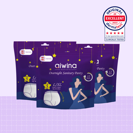 Aiwina Overnight Sanitary Panty L/XL - 3 Pack