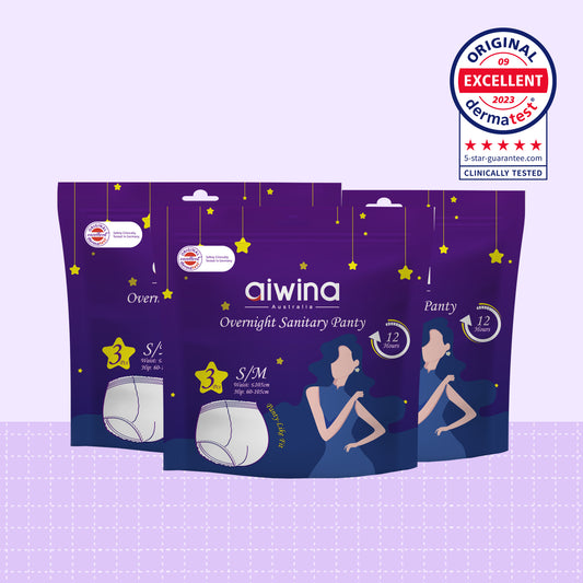 Aiwina Overnight Sanitary Panty S/M - 3 Pack