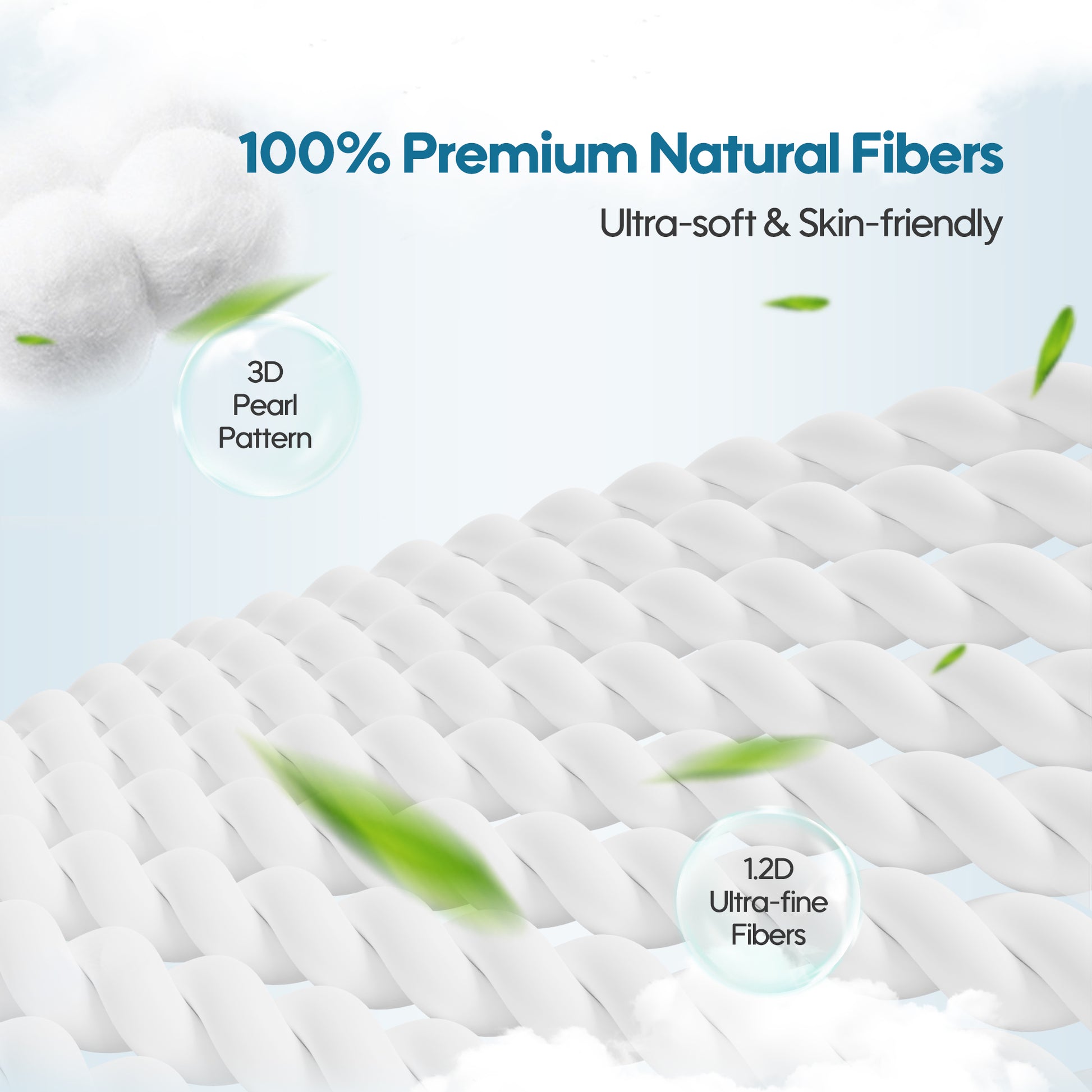 Aiwibi newborn diapers made with 100% premium natural fibers, gentle on newborn sensitive skin.