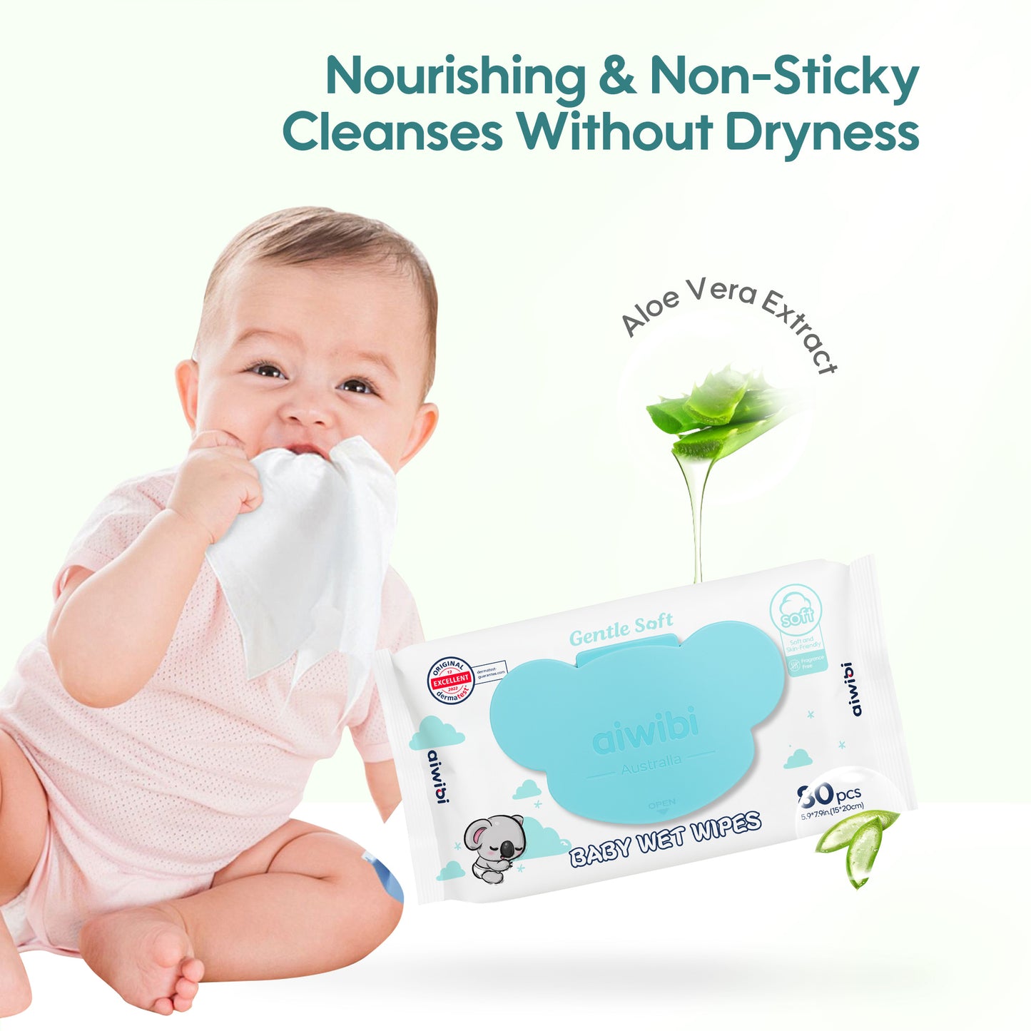 Gentle Soft Sensitive Care Fragrance free Koala Wipes - Restocking Soon
